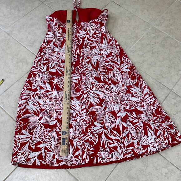 Robbie Bee Halter Fit /Flare Skater dress women’s  size 12 Tropical Floral Print - Picture 10 of 13